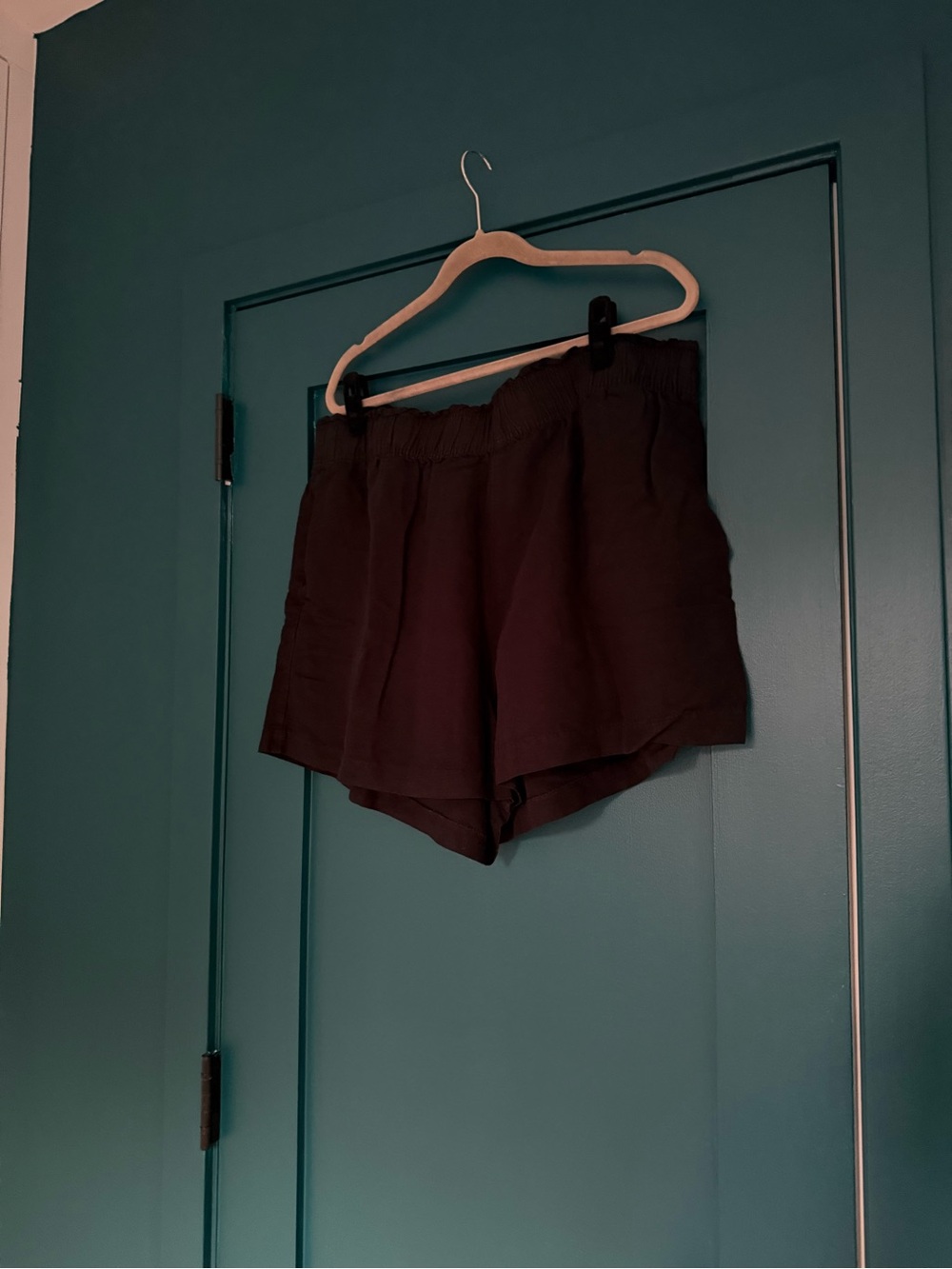 Black Women's Linen Blend Shorts